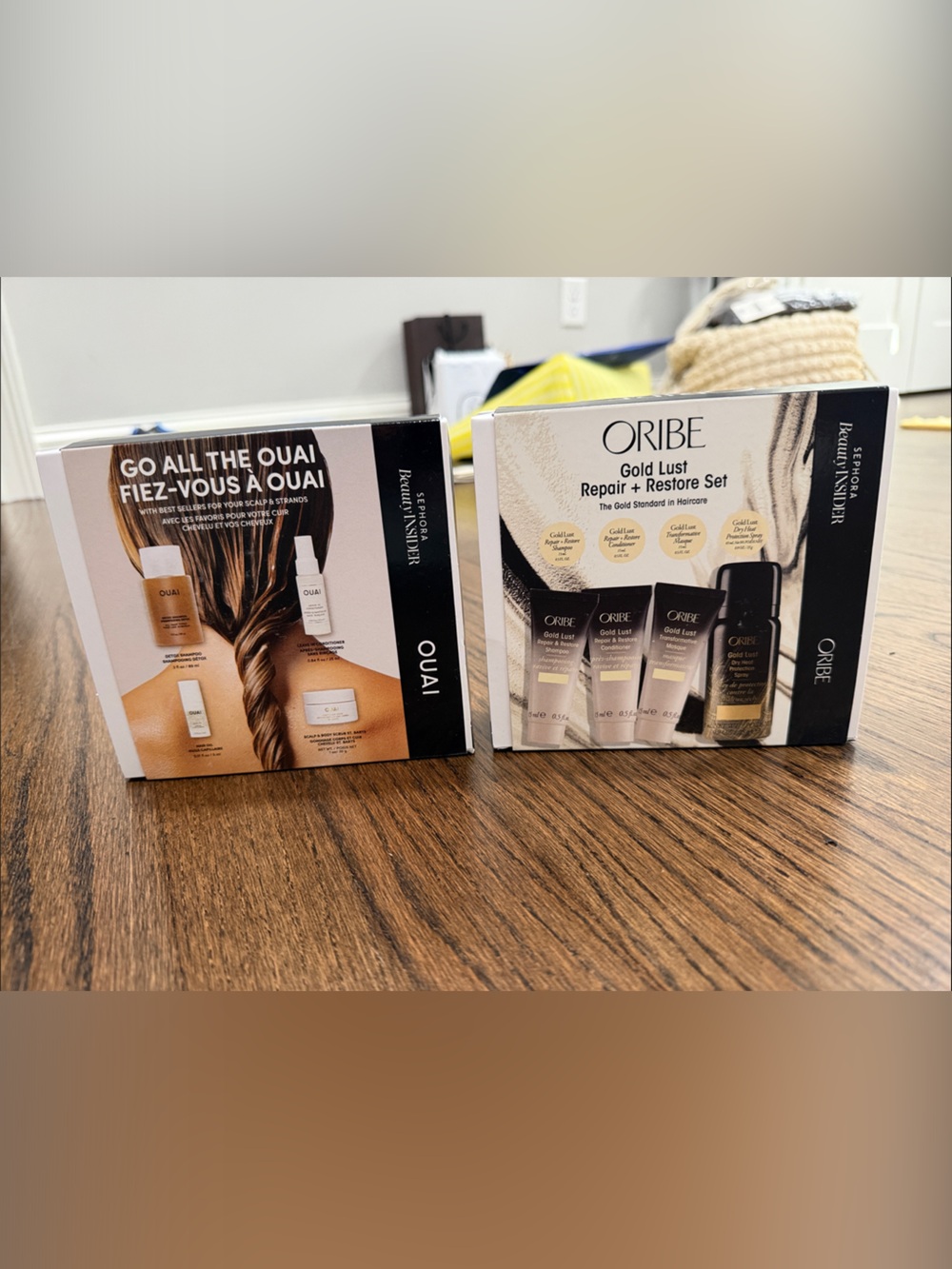 2 Sephora Insider’s sets- Oribe Gold Lust Repair & Restore Set + Ouai set